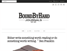 Tablet Screenshot of boundbyhandjournals.com